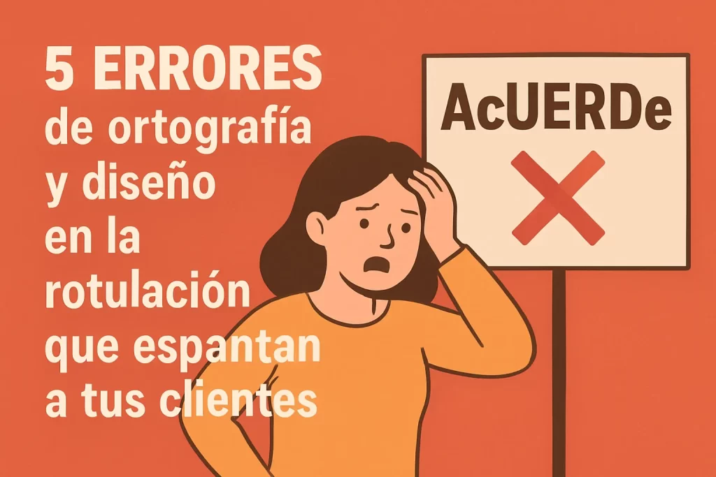 5 errores de ortografía y diseño en la rotulación que espantan a tus clientes.
