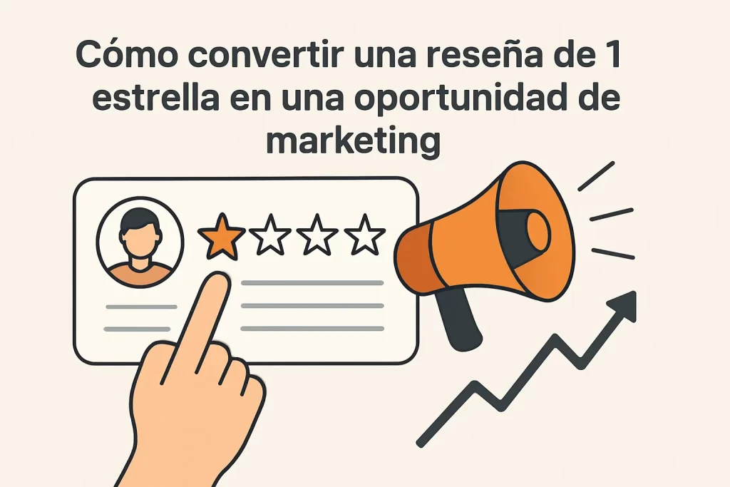 Cómo convertir una reseña de 1 estrella en una oportunidad de marketing.