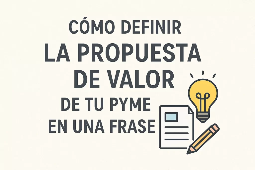 Cómo definir la propuesta de valor de tu pyme en una frase.