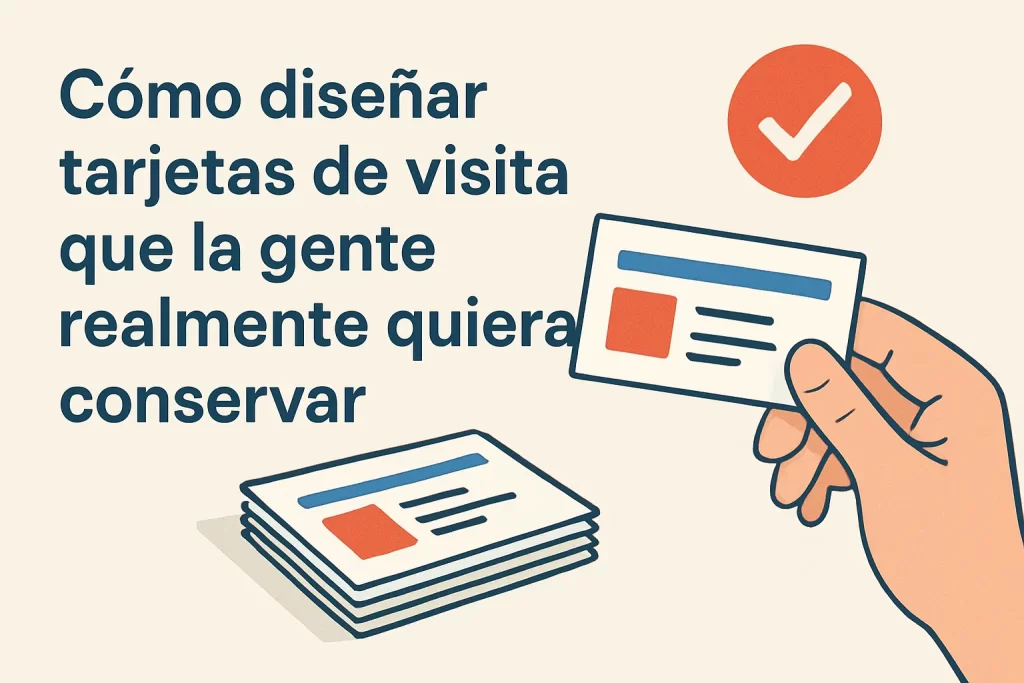 Cómo diseñar tarjetas de visita que la gente realmente quiera conservar.