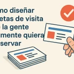 Cómo diseñar tarjetas de visita que la gente realmente quiera conservar.