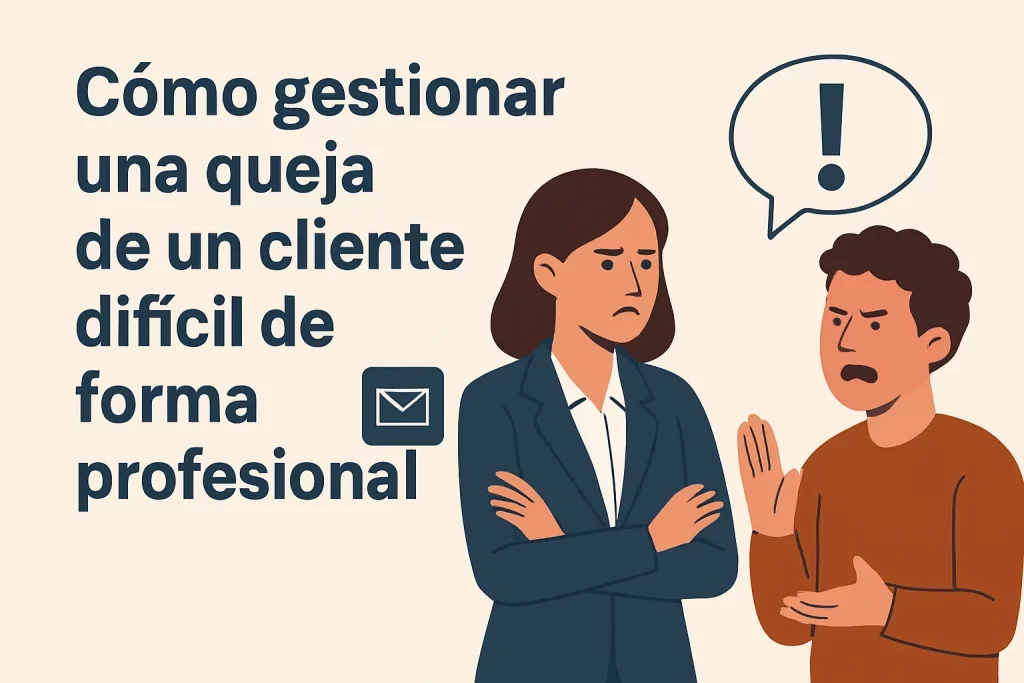Cómo gestionar una queja de un cliente difícil de forma profesional.