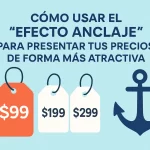 Cómo usar el "Efecto Anclaje" para presentar tus precios de forma más atractiva.