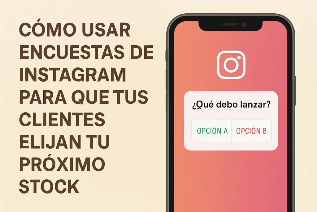 Cómo usar encuestas de Instagram para que tus clientes elijan tu próximo stock.