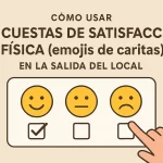 Cómo usar encuestas de satisfacción física (emojis de caritas) en la salida del local.