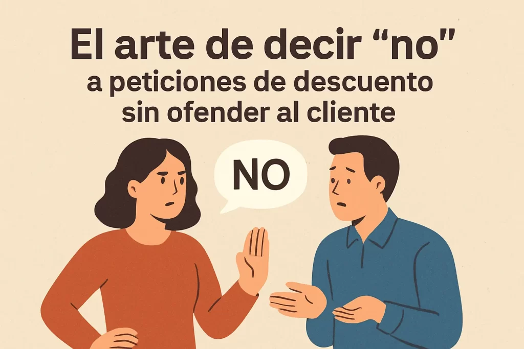 El arte de decir "no" a peticiones de descuento sin ofender al cliente.
