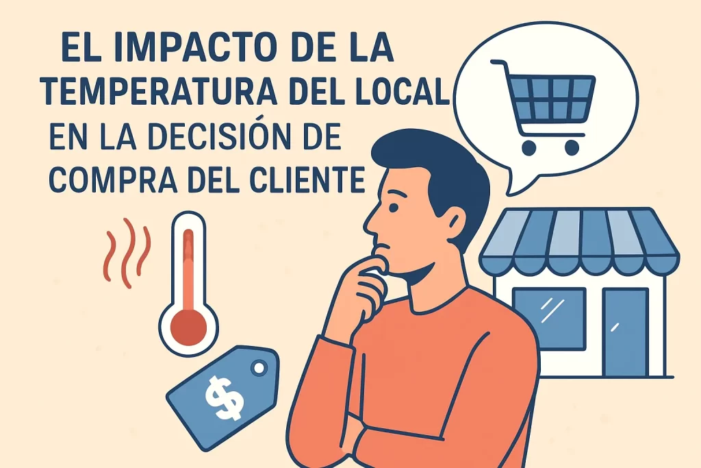 El impacto de la temperatura del local en la decisión de compra del cliente.