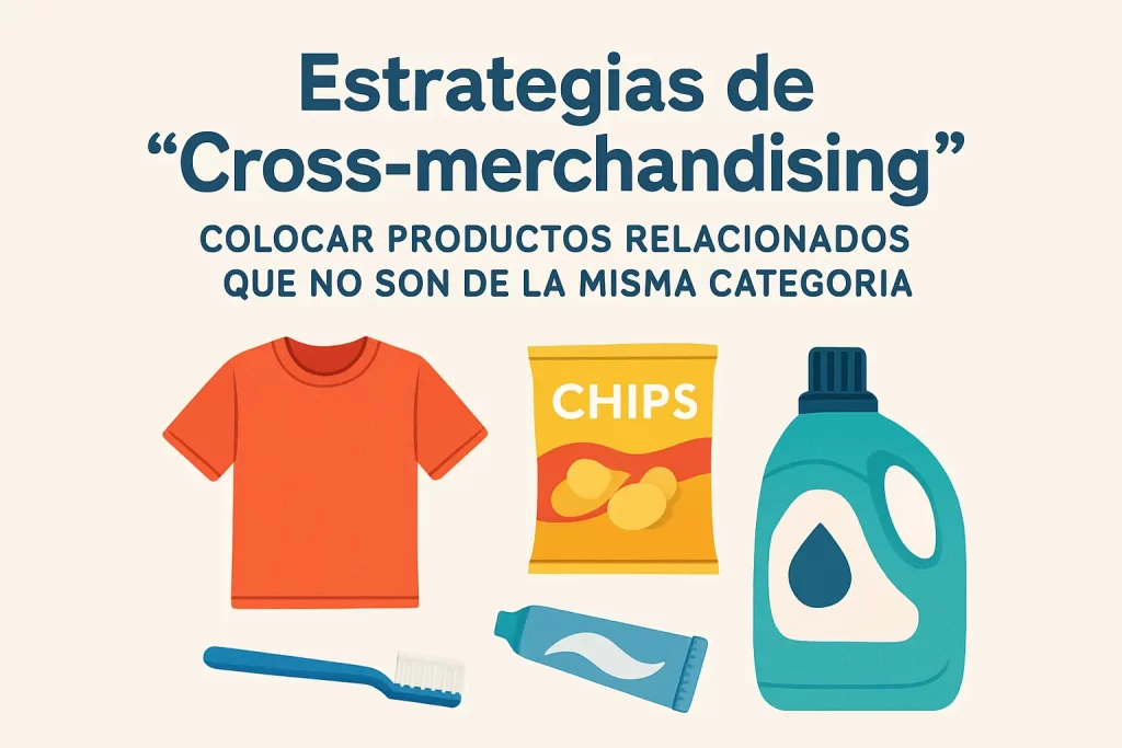 Estrategias de "Cross-merchandising": Colocar productos relacionados que no son de la misma categoría.