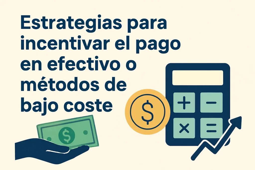 Estrategias para incentivar el pago en efectivo o métodos de bajo coste.
