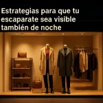 Estrategias para que tu escaparate sea visible también de noche (iluminación nocturna).