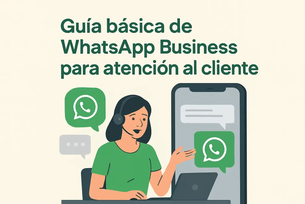 Guía básica de WhatsApp Business para atención al cliente.