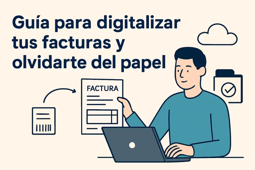Guía para digitalizar tus facturas y olvidarte del papel.