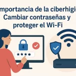 La importancia de la ciberhigiene: Cambiar contraseñas y proteger el Wi-Fi.