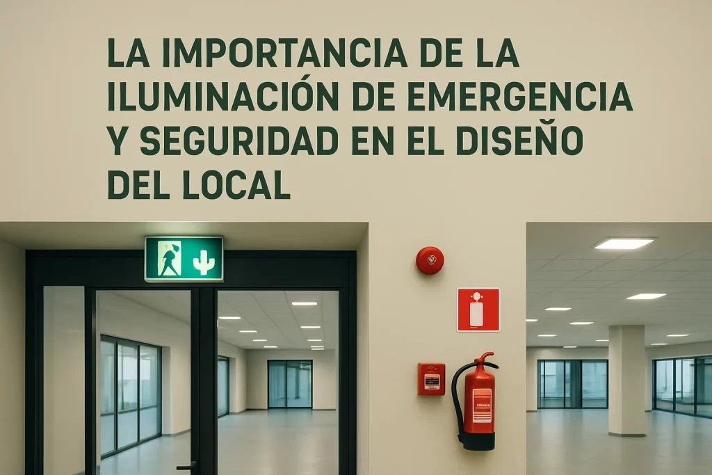 La importancia de la iluminación de emergencia y seguridad en el diseño del local.