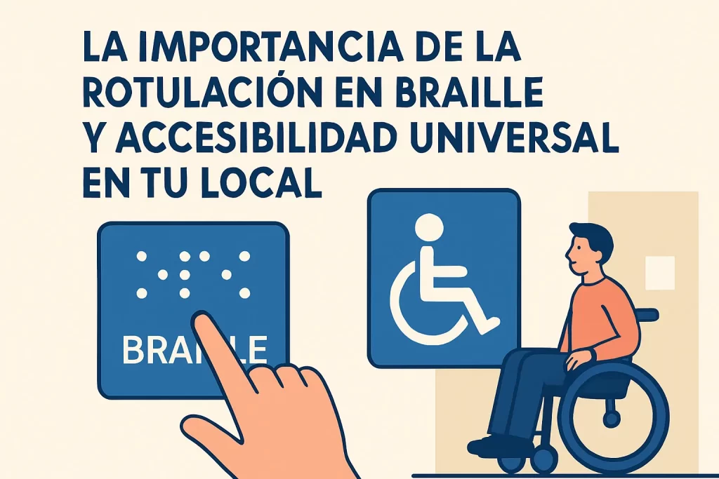 La importancia de la rotulación en braille y accesibilidad universal en tu local.