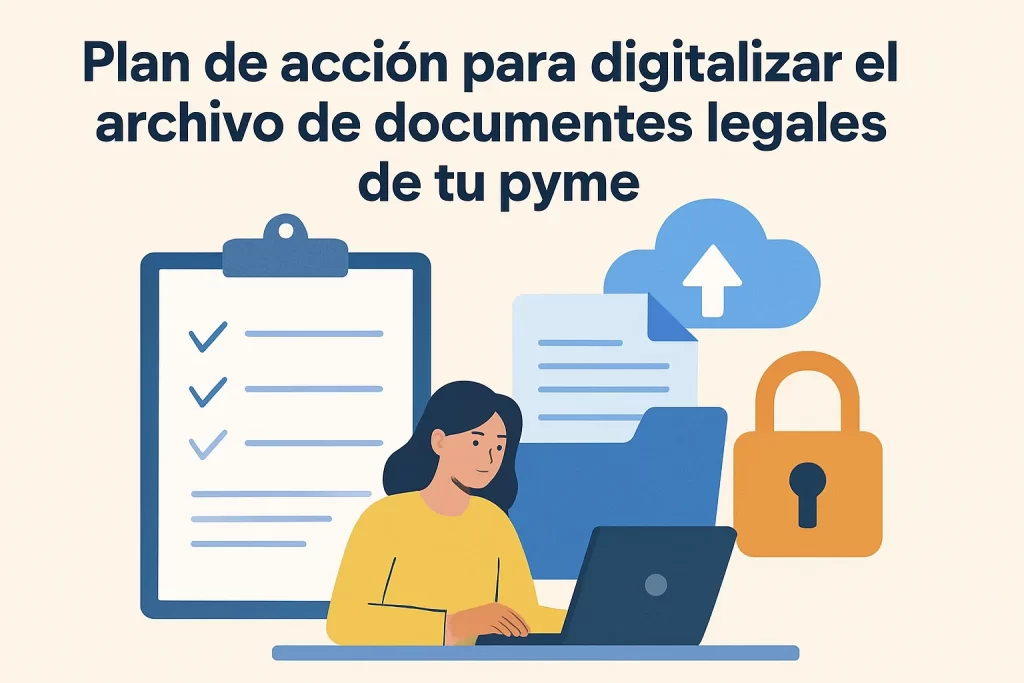 Plan de acción para digitalizar el archivo de documentos legales de tu pyme.