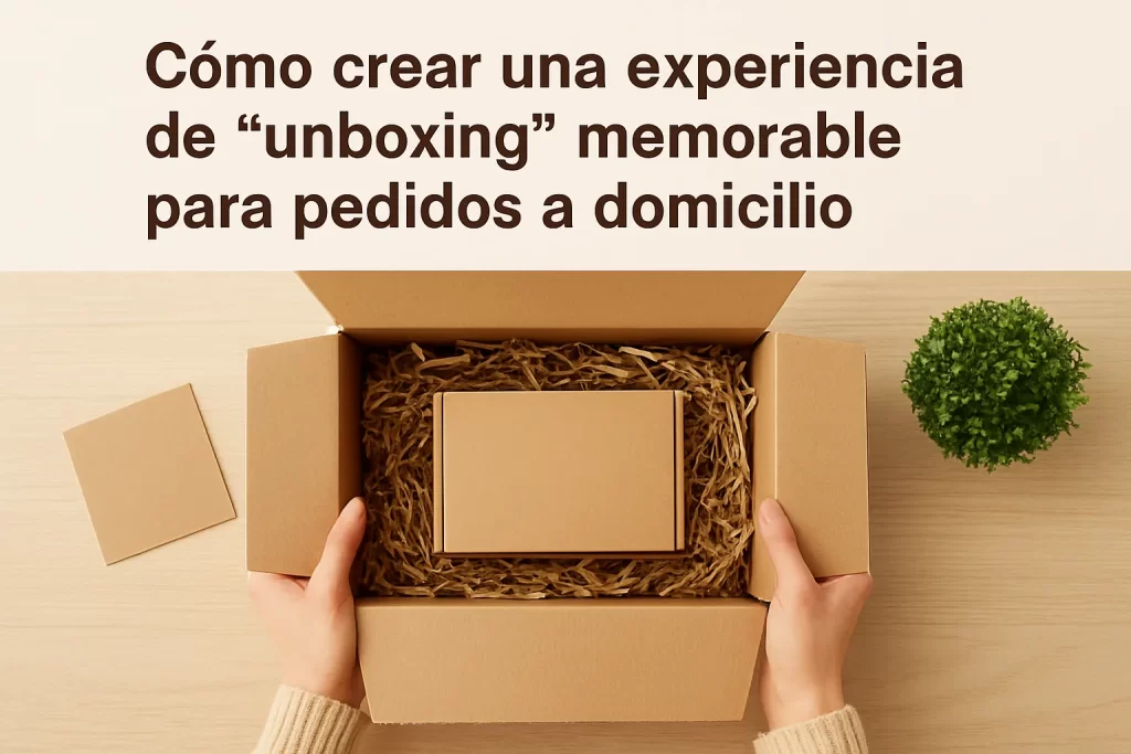 Cómo crear una experiencia de "unboxing" memorable para pedidos a domicilio.