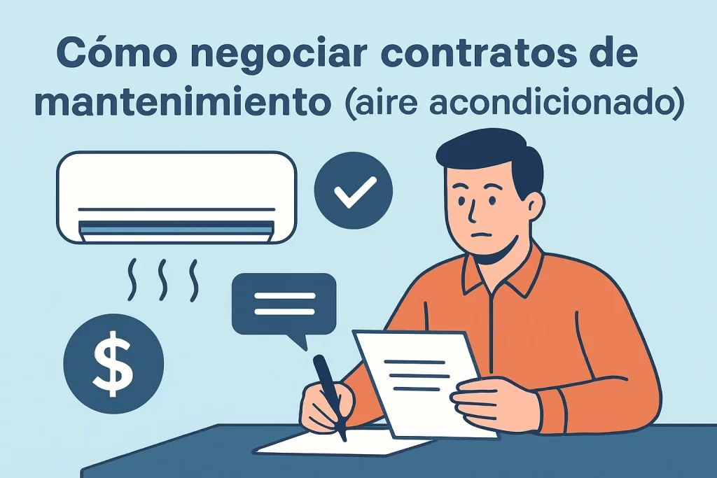 Cómo negociar contratos de mantenimiento (aire acondicionado