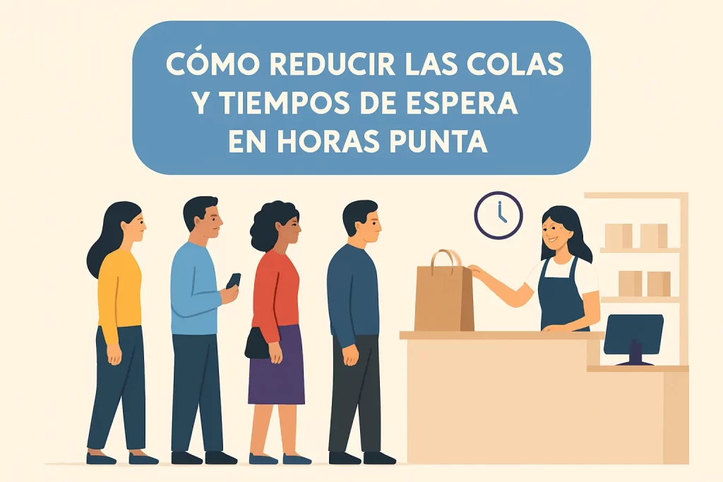 Cómo reducir las colas y tiempos de espera en horas punta.