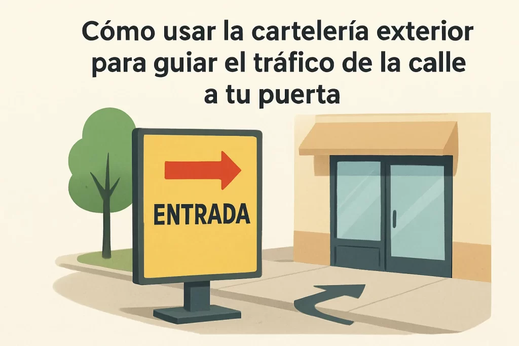 Cómo usar la cartelería exterior para guiar el tráfico de la calle a tu puerta.