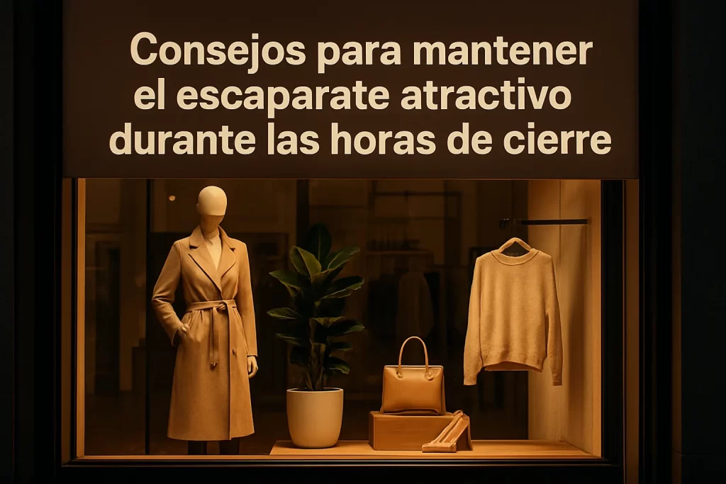 Consejos para mantener el escaparate atractivo durante las horas de cierre.