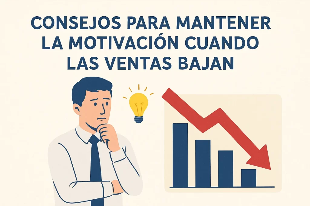 Consejos para mantener la motivación cuando las ventas bajan.