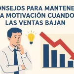 Consejos para mantener la motivación cuando las ventas bajan.