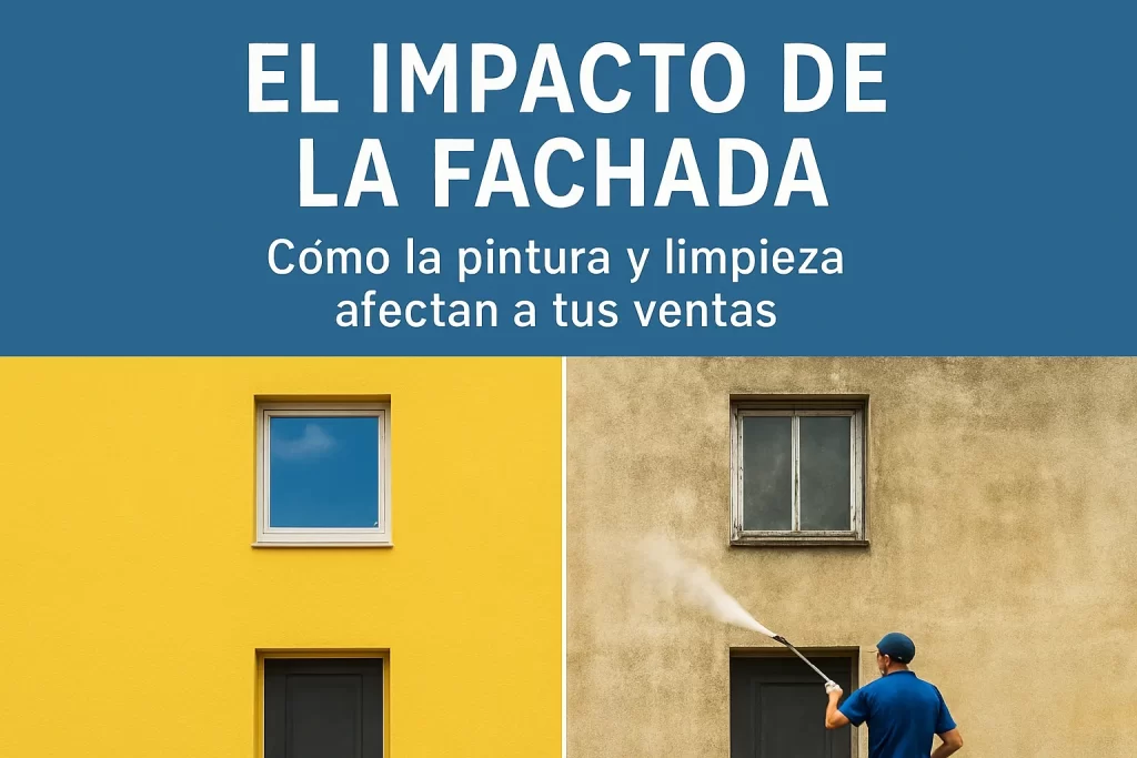 El impacto de la fachada: Cómo la pintura y limpieza afectan a tus ventas.