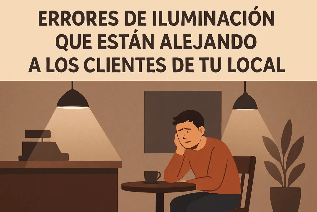 Errores de iluminación que están alejando a los clientes de tu local.