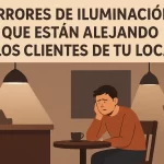 Errores de iluminación que están alejando a los clientes de tu local.