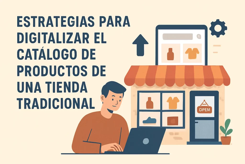 Estrategias para digitalizar el catálogo de productos de una tienda tradicional.