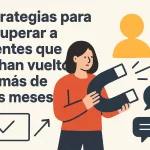 Estrategias para recuperar a clientes que no han vuelto en más de seis meses.