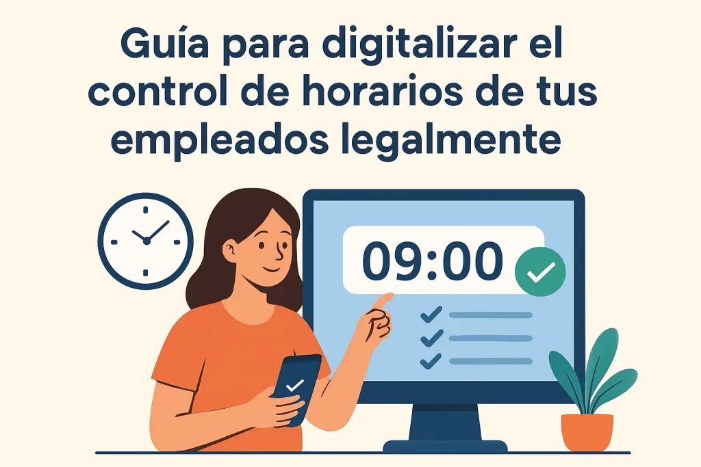 Guía para digitalizar el control de horarios de tus empleados legalmente.