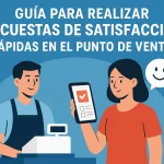 Guía para realizar encuestas de satisfacción rápidas en el punto de venta.
