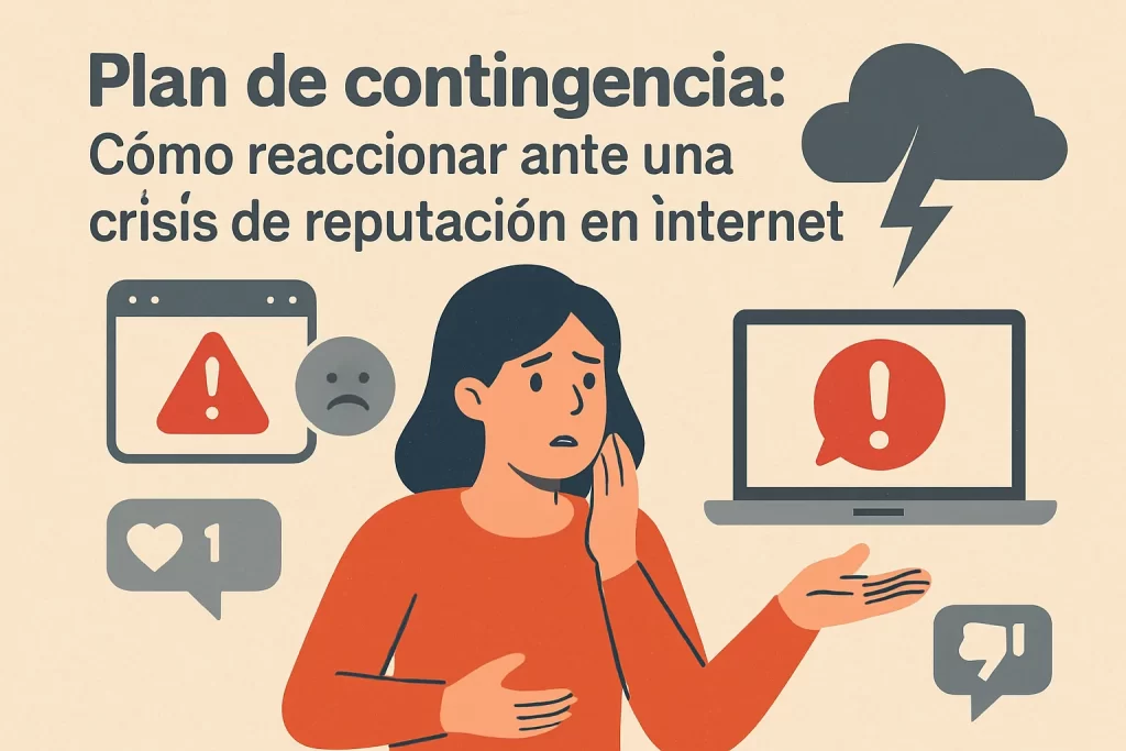 Plan de contingencia: Cómo reaccionar ante una crisis de reputación en internet.