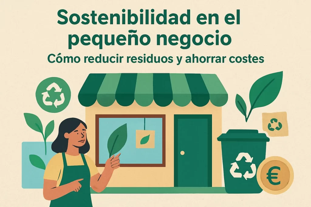 Sostenibilidad en el pequeño negocio: Cómo reducir residuos y ahorrar costes.