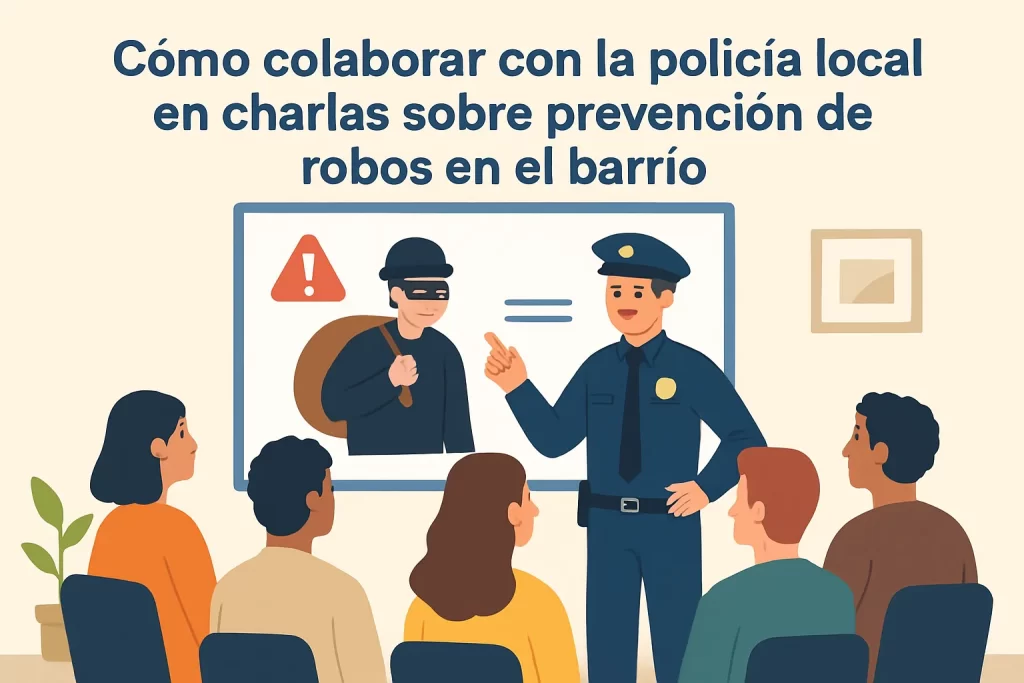 Cómo colaborar con la policía local en charlas sobre prevención de robos en el barrio.