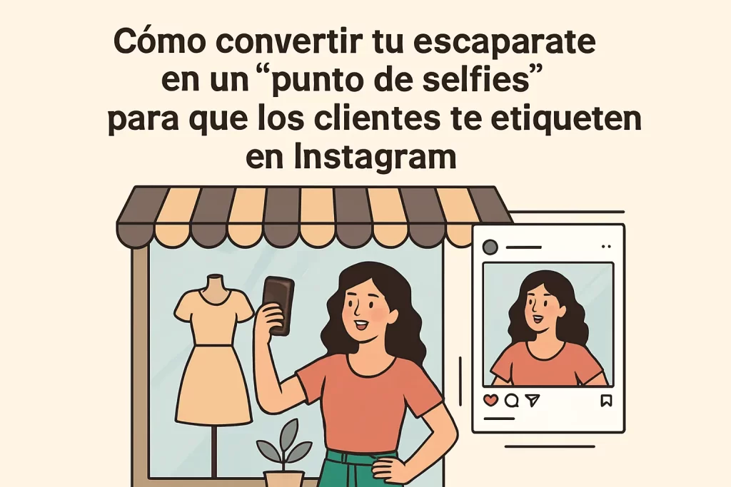 Cómo convertir tu escaparate en un "punto de selfies" para que los clientes te etiqueten en Instagram.