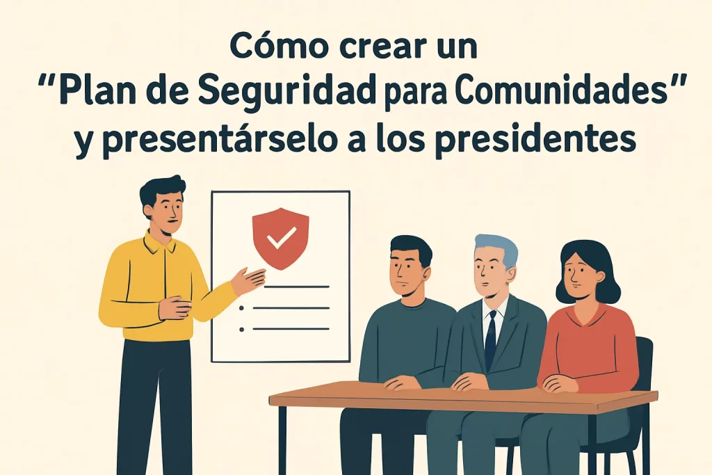 Cómo crear un "Plan de Seguridad para Comunidades" y presentárselo a los presidentes.