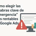 Cómo elegir las palabras clave de "emergencia" más rentables en Google Ads.