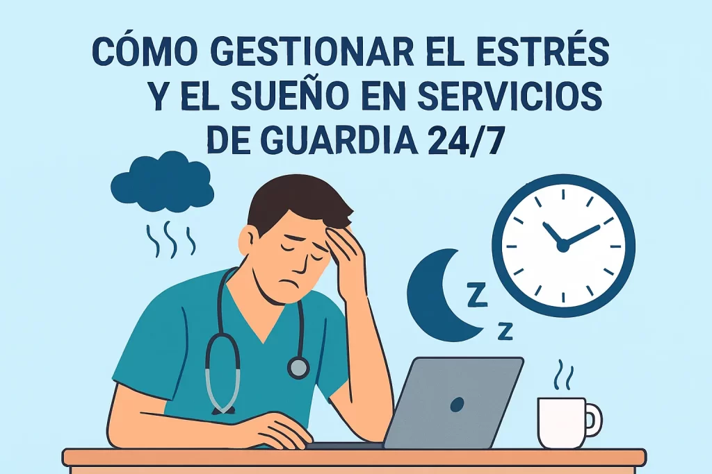 Cómo gestionar el estrés y el sueño en servicios de guardia 24/7.