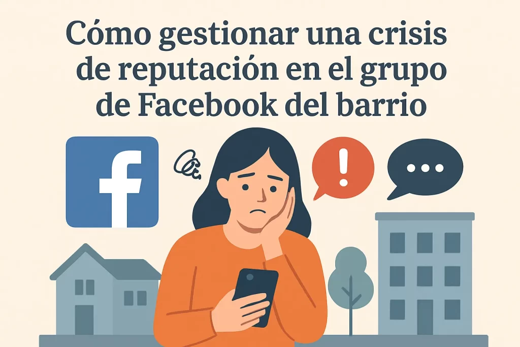 Cómo gestionar una crisis de reputación en el grupo de Facebook del barrio.