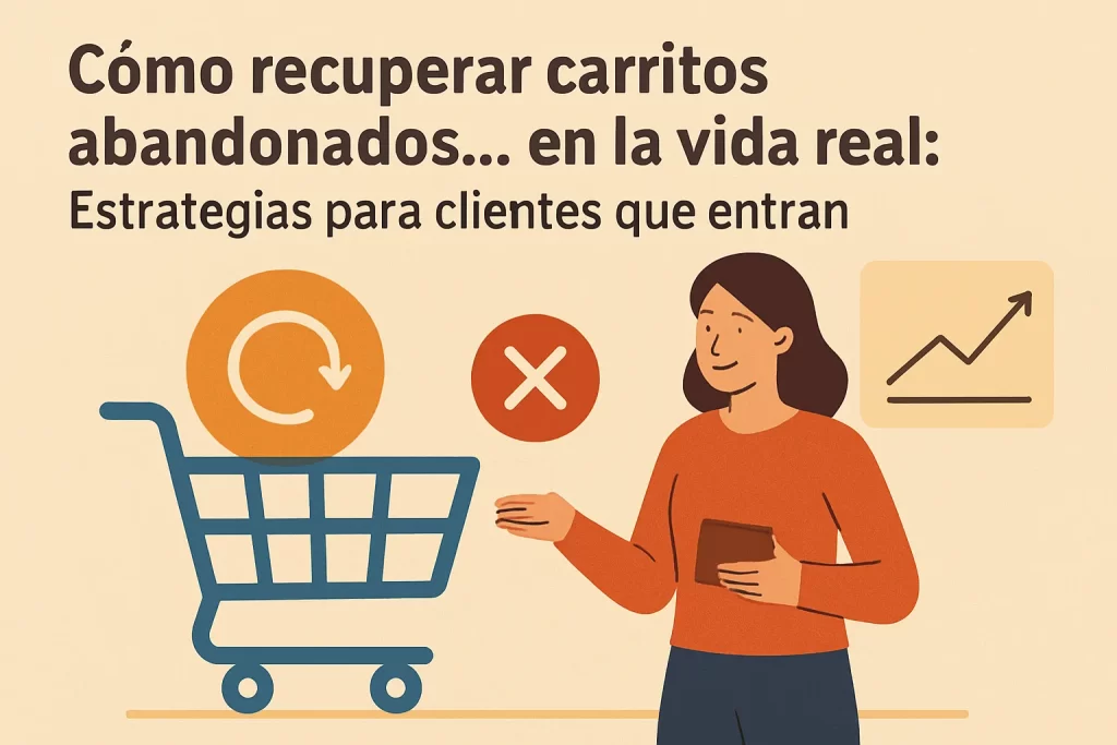 Cómo recuperar carritos abandonados... en la vida real: Estrategias para clientes que entran