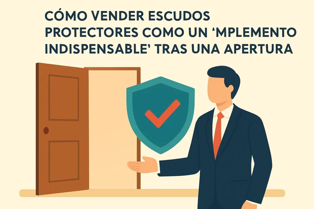 Cómo vender escudos protectores como un "complemento indispensable" tras una apertura.
