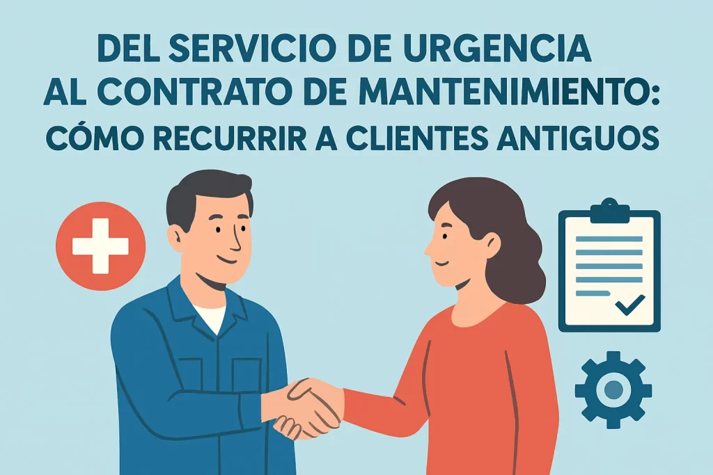 Del servicio de urgencia al contrato de mantenimiento: Cómo recurrir a clientes antiguos.