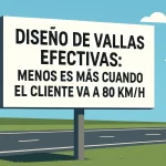 Diseño de vallas efectivas: Menos es más cuando el cliente va a 80 km/h.
