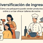 Diversificación de ingresos: Cómo una peluquería puede vender productos online o un bar ofrecer talleres de cocina.