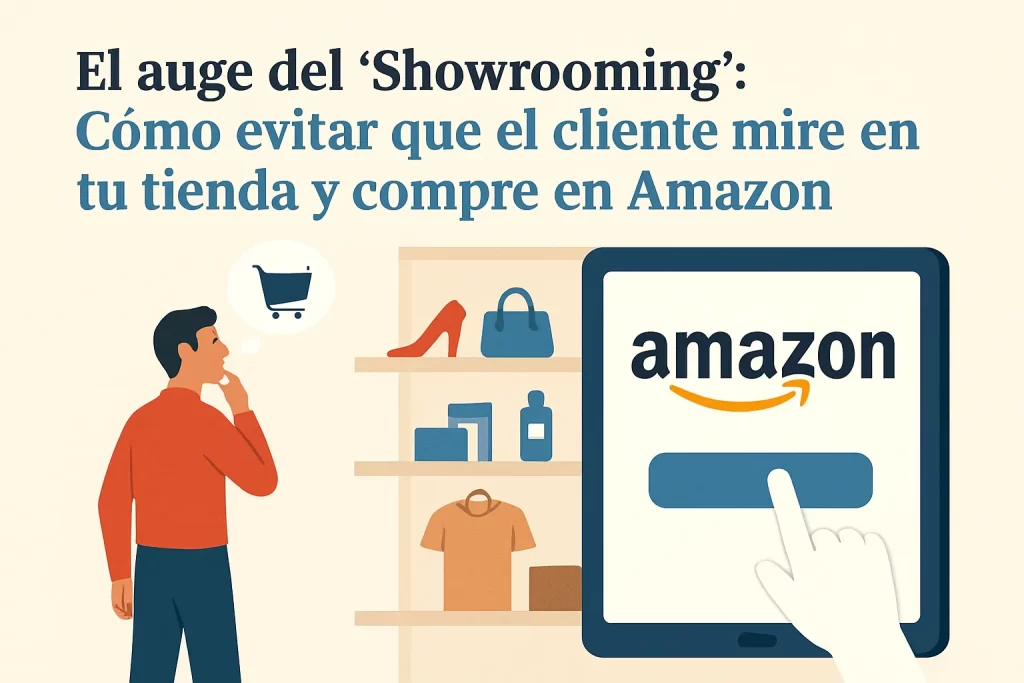 El auge del "Showrooming": Cómo evitar que el cliente mire en tu tienda y compre en Amazon.