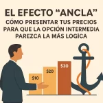 El efecto "Ancla": Cómo presentar tus precios para que la opción intermedia parezca la más lógica.