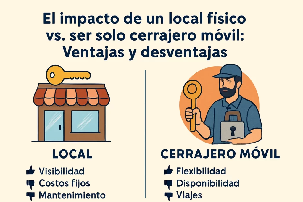 El impacto de un local físico vs. ser solo cerrajero móvil: Ventajas y desventajas